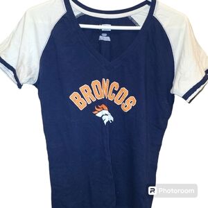 NFL Women's Denver Colorado Broncos Football top large EUC